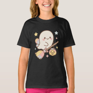 T-Shirt Enfant Fantôme Volant Pastel Mignon Kawa
