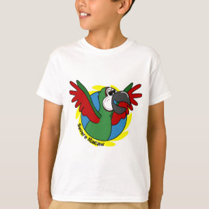T-shirt Enfant grave d'ara de bande dessinée heureuse