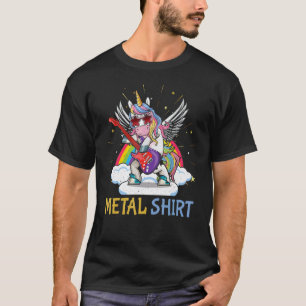 T-shirt Enfant Guitare Arc-en-ciel Aile Licorne Musique Ro