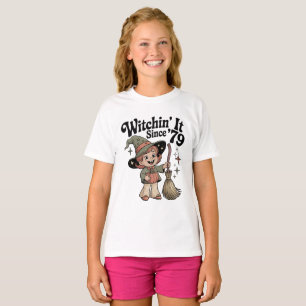 T-shirt Enfant Halloween Sorcière Mignonne des Ann