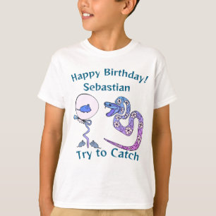 t-shirt enfant Happy Birthday snake print