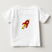 T-shirt enfant jaune rouge fusée (Dos)