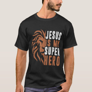 T-shirt Enfant Jésus Est Mon Superhéros Chrétien Dieu Fils