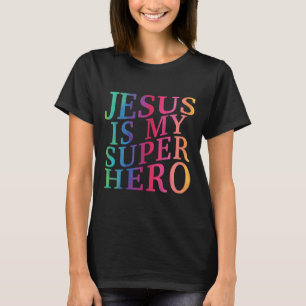 T-shirt Enfant Jésus Est Mon Superhéros Chrétien Dieu Fils