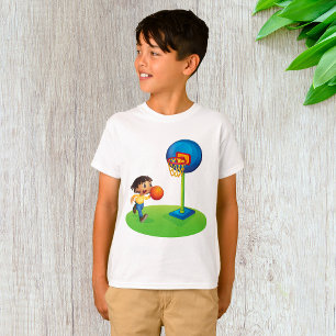 T-shirt Enfant jouant au basket avec un cerceau Fun Sports