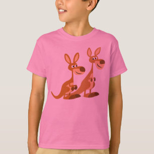 T-shirt enfant Kangaroos deux mignons caricatures