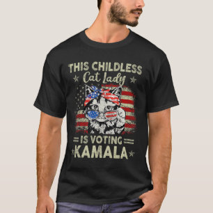 T-shirt Enfant Lady Chat Vote Kamala Harris 2024 2
