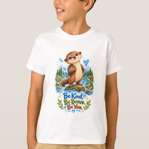 T-shirt Enfant Loutre Mignonne Sois Gentil Sois Co