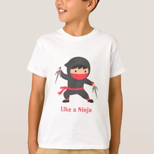 T-shirt Enfant mignon de Ninja avec des armes de Sai pour (Devant)