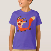 T-shirt enfant mignon Mischievous Cartoon Fox (Devant)