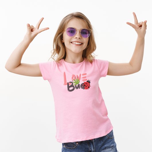 T-shirt enfant mignon rose et noir