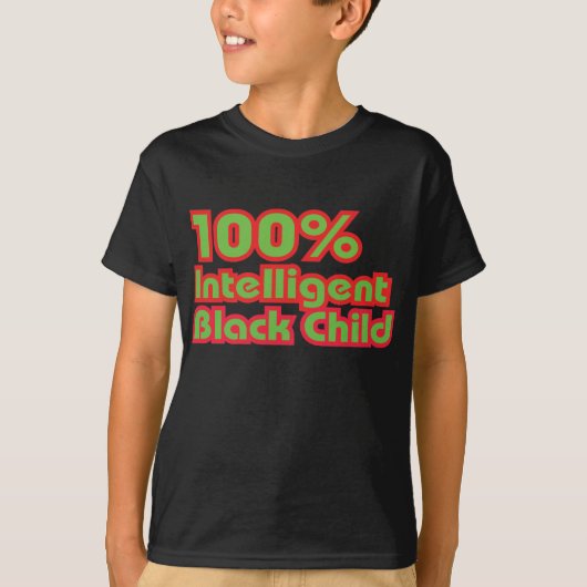 T-shirt Enfant noir intelligent de 100% (Devant)