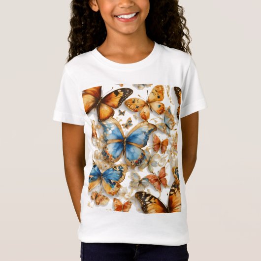 T-shirt enfant papillon (Devant)