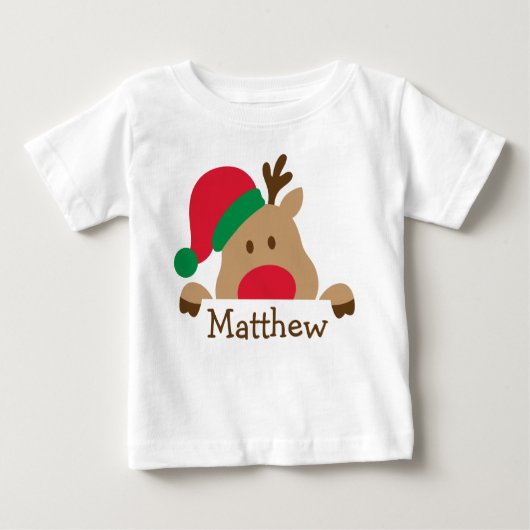 T-shirt enfant personnalisé Reindeer de Noël (Devant)