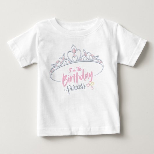 T-shirt enfant princesse d'anniversaire personnali (Devant)