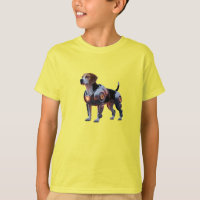 T-Shirt Enfant Robot Beagle Drôle