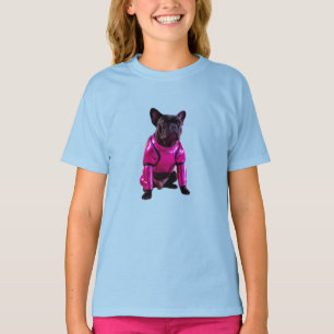 T-shirt enfant robot bouledogue français mignon