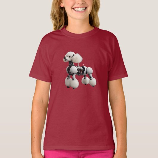 T-shirt enfant Robot Caniche Mignon (Devant)