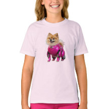 T-shirt enfant robot Pomeranian mignon