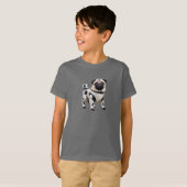 T-shirt enfant robot Pug mignon (Devant entier)