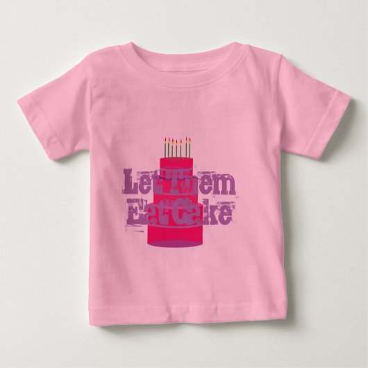 T-shirt enfant rose avec tutu "Laissez-les manger (Devant)
