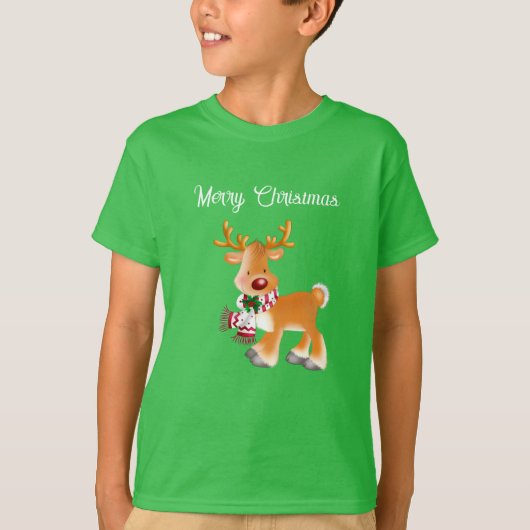 T-shirt enfant vacances Rudolph (Devant)