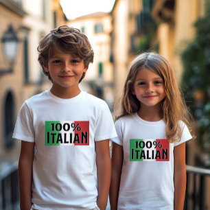 T-Shirt Enfants 100% italiens - Fierté de l'héritage