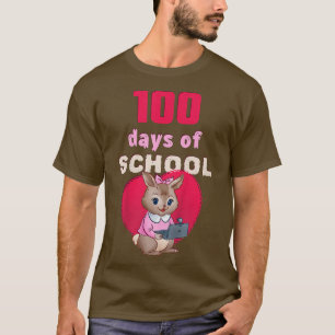 T-shirt Enfants 100 Jours de l'école Bunny 100e Jour de