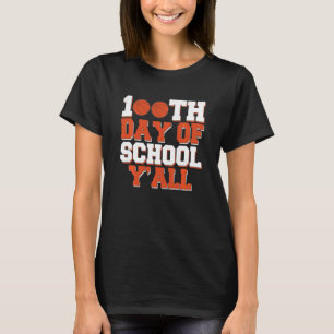 T-shirt Enfants 100e Jour De L'École Y'All Basketball 100 