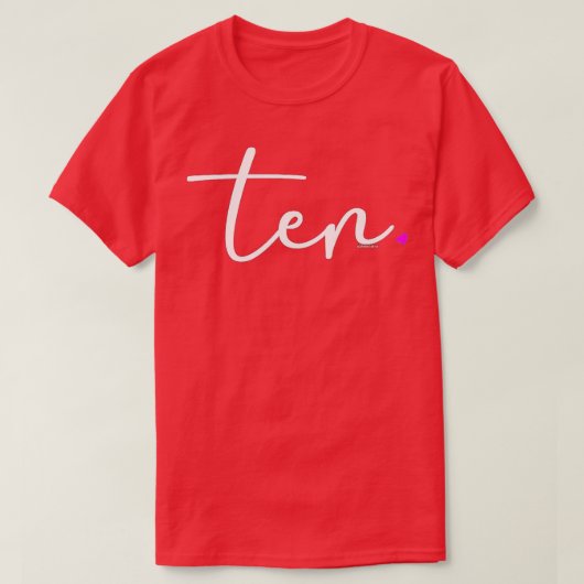 T-shirt Enfants 10e anniversaire fille 10 ans idée cadeau (Design devant)