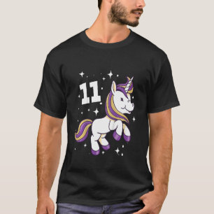 T-shirt Enfants 11e anniversaire fille 11 ans Unicor