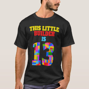 T-shirt Enfants 13e anniversaire 13 ans Constructeur Garço