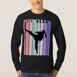 T-shirt Enfants 14e anniversaire Retro Taekwondo Karate Gi