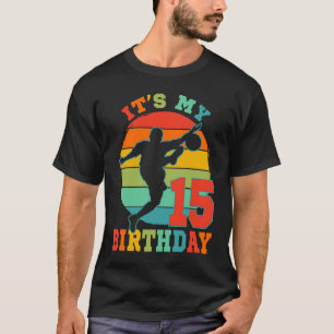 T-shirt Enfants 15 ans Soccer C'est ma fête d'anniversaire