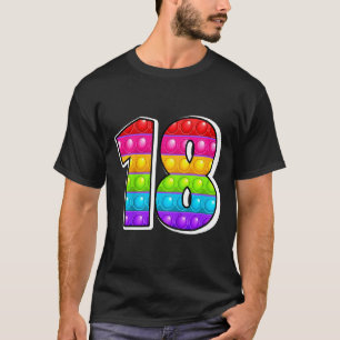 T-shirt Enfants 18 Numéro de Capital Coupé Alphabet Funny