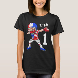 T-shirt Enfants 1 Anniversaire Football Américain Dabbing