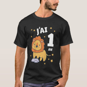 T-shirt Enfants 1 Anniversaire Lion - 1 An Garçon Fille