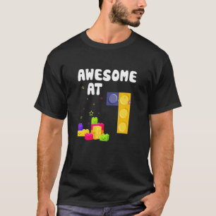 T-shirt Enfants 1er Anniversaire Bâtiment Blocs Briques Aw