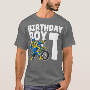 T-shirt Enfants 1er anniversaire Dabbing Motocross Bike Bo
