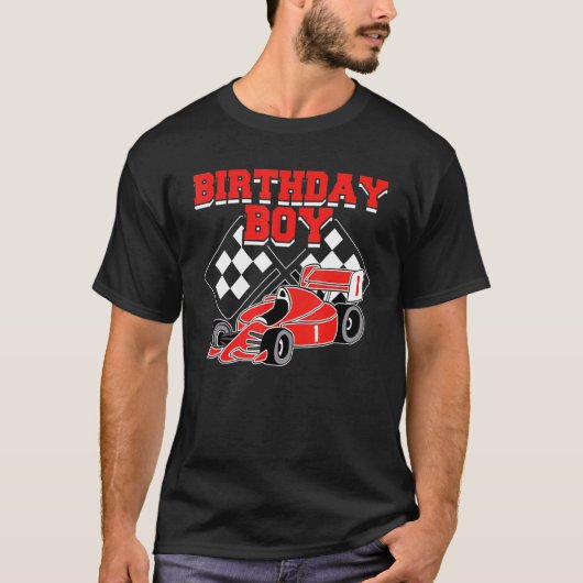 T-shirt Enfants 1er anniversaire garçon 1 ans course autom (Devant)