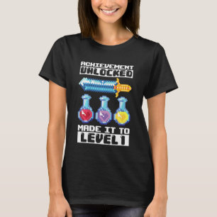 T-shirt Enfants 1er Anniversaire Jeu Pixel Art Achievement