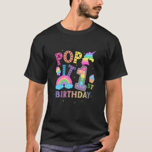 T-shirt Enfants 1er Anniversaire Pop 1 An Fête Populaire P