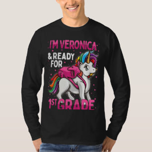 T-shirt Enfants 1st Grader Unicorn Je suis Veronica et prê