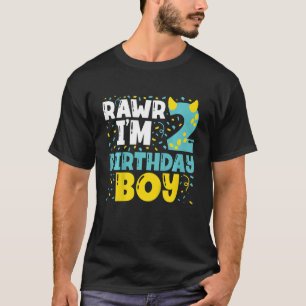 T-shirt Enfants 2 ans 2e anniversaire garçon Dinosaur bébé