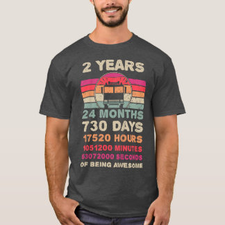 T-shirt Enfants 2 ans Camion d'incendie Anniversaire Deuxi