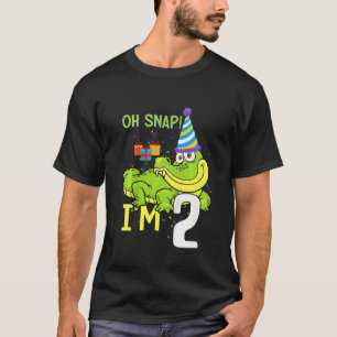 T-shirt Enfants 2 ans Crocodile Gator 2e fête d'anniversai
