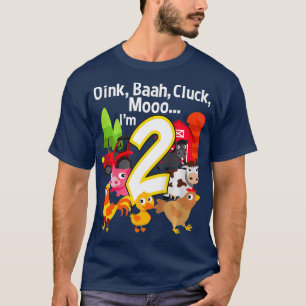 T-shirt Enfants 2 ans Ferme Anniversaire Fête Animal Gran