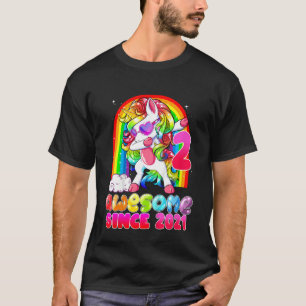 T-shirt Enfants 2 ans Filles Ados Dabbing Unicorn 2e