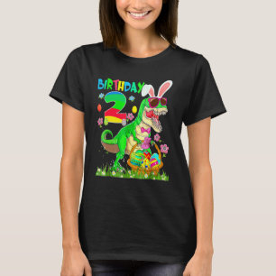 T-shirt Enfants 2 ans T Rex Dinosaur Easter Bunny Egg 2n