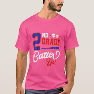 T-shirt Enfants 2e année Batterie de baseball en tenue pou